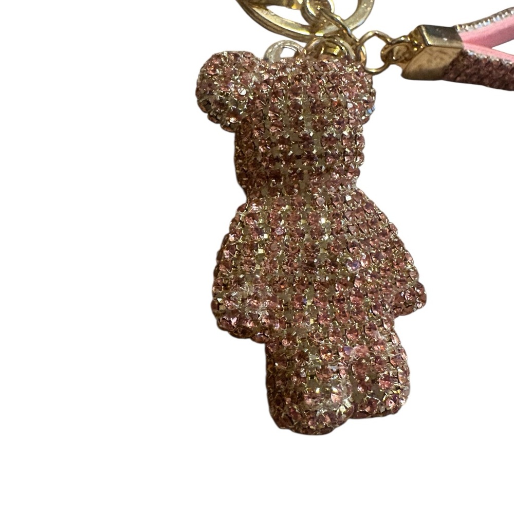 Sparkling Pink Bear Bag Charm - Picture 4 of 6